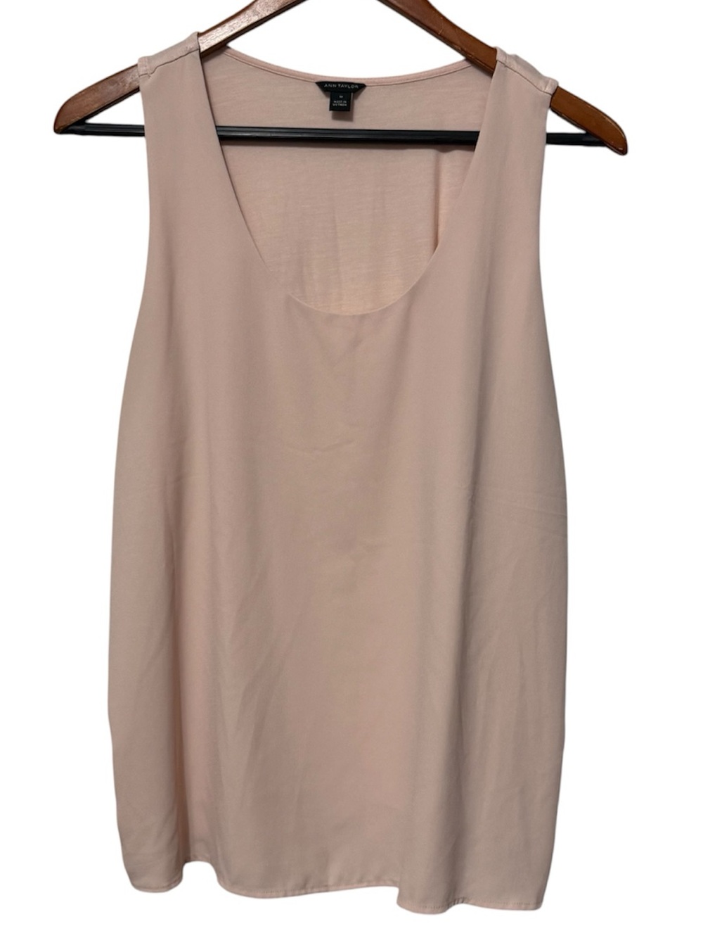 Ann Taylor Sleeveless Scoop Neck Sleeveless Blush Layering Top Women’s Medium